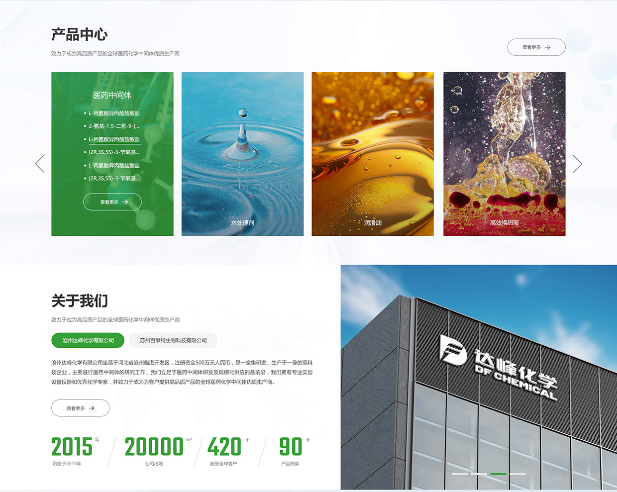 滄州達峰化學網(wǎng)站建設案例